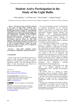 Student Active Participation in the Study of the Light Bulbs