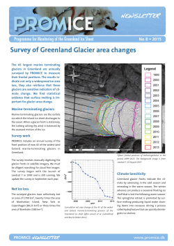 Survey of Greenland Glacier area changes