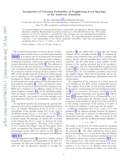 Asymptotics of Universal Probability of Neighboring Level Spacings