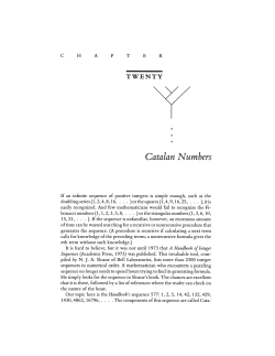 Catalan Numbers - UCLA Department of Mathematics