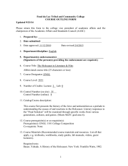 1 Fond du Lac Tribal and Community College COURSE OUTLINE