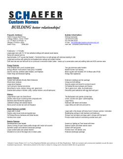 Property Address: Builder Information: 4