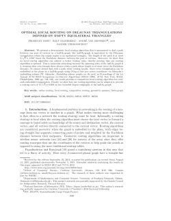 OPTIMAL LOCAL ROUTING ON DELAUNAY TRIANGULATIONS