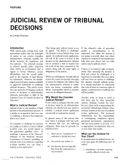 judicial review of tribunal decisions