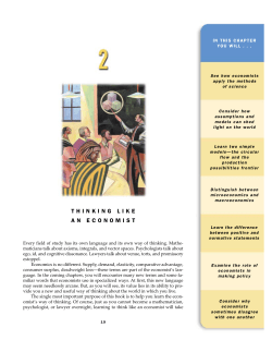 THINKING LIKE AN ECONOMIST