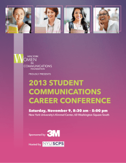 2013 student communications career conference