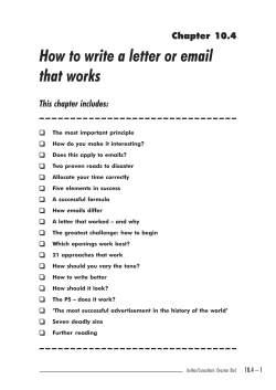 How to write a letter or email that works