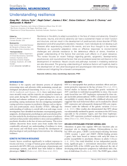 Understanding resilience