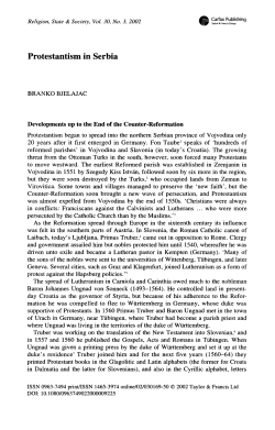 Protestantism in Serbia - Biblical Studies.org.uk