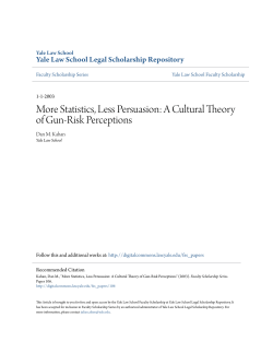 A Cultural Theory of Gun-Risk Perceptions