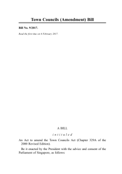 Town Councils (Amendment) Bill