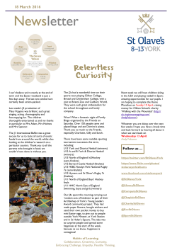 Newsletter - St Peter`s School York