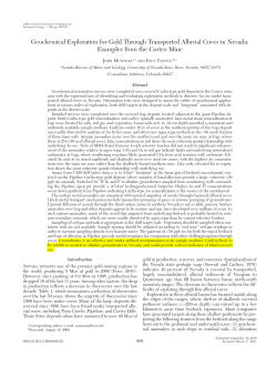 Geochemical Exploration for Gold Through Transported Alluvial