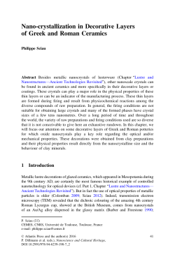 Nano-crystallization in Decorative Layers of Greek and Roman