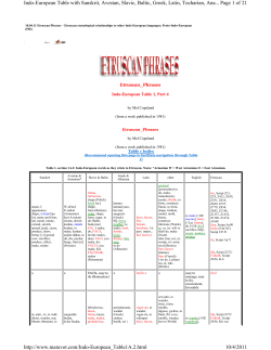 Indo-European Table 1, Part 4, "fac" to "itis"