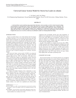 Universal Linear System Model for Storm Sea Loads on