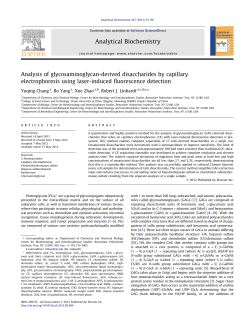 Analysis of glycosaminoglycan-derived disaccharides by capillary