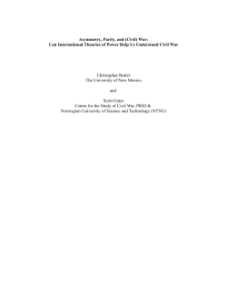 Asymmetry, Parity, and (Civil) War: Can International Theories of