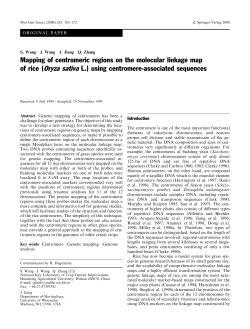 Mapping of centromeric regions on the molecular linkage