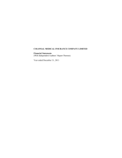 COLONIAL MEDICAL INSURANCE COMPANY