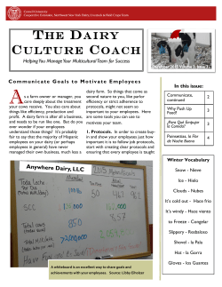 the dairy culture coach - New York Diary and Field Crop Programs