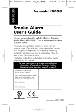 Smoke Alarm User`s Guide