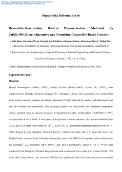 Supporting Information to Reversible