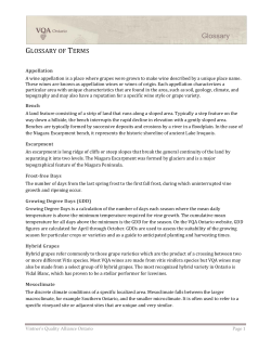 Glossary - VQA Ontario