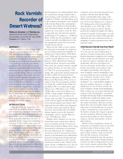 Rock Varnish: Recorder of Desert Wetness?