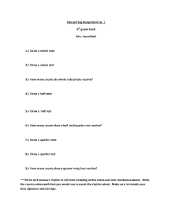 Blizzard Bag Assignment no. 1 6th grade Band Mrs. Haverfield 1