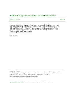 Emasculating State Environmental Enforcement: The Supreme