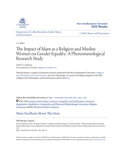 The Impact of Islam as a Religion and Muslim Women