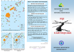 fiji earthquake - Mineral Resource Department