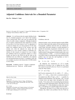 Adjusted Confidence Intervals for a Bounded Parameter