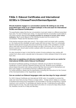 FAQs 3: Edexcel Certificates and International GCSEs in Chinese