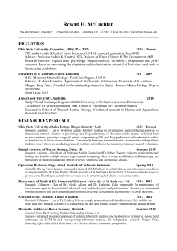 Rowan H. McLachlan - The Ohio State University