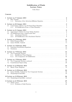 Solidification of Fluids