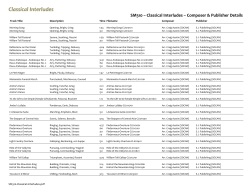 Classical Interludes