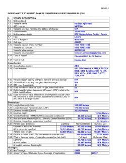 1. VESSEL DESCRIPTION 1.1 Date updated