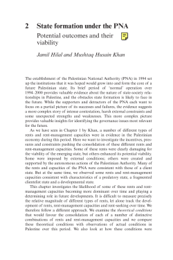 2 State formation under the PNA
