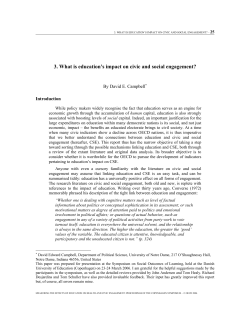 3. What is education`s impact on civic and social