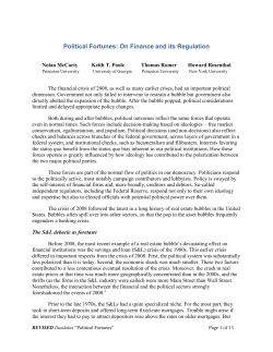 Political Fortunes: On Finance and its Regulation