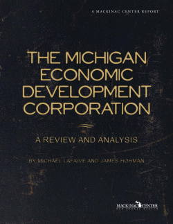 Michigan Economic Development Corporation: A