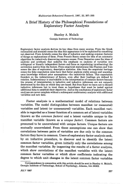 (1987) A Brief History of the Philosophical Foundations of