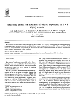 Finite size effects on measures of critical exponents in d = 3 O(N