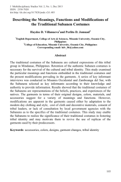 Describing the Meanings, Functions and Modifications of the