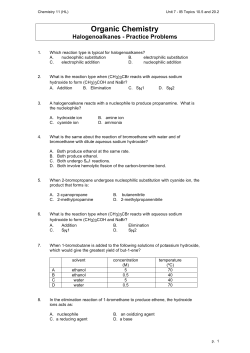 Organic Chemistry 7 Problems (2014)