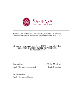A new version of the ETAS model for seismic events with correlated
