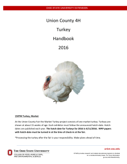 Union County 4H Turkey Handbook 2016