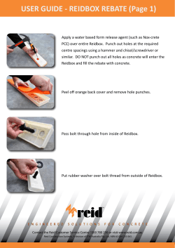 USER GUIDE - REIDBOX REBATE (Page 1)